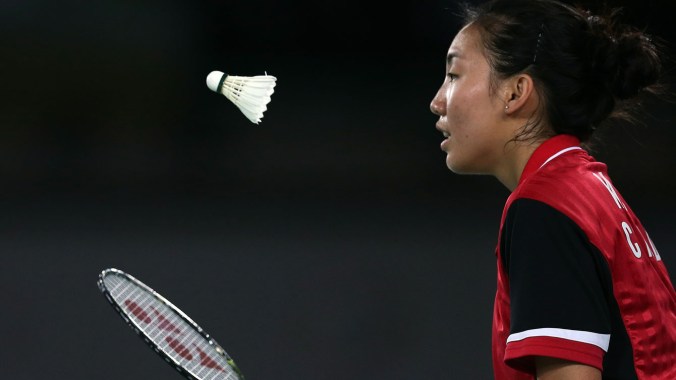 Li - Glasgow 2014 London 2012 Olympian Michelle Li bagged a badminton gold in Glasgow.