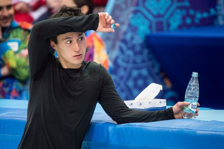 Patrick Chan during training in Sochi.