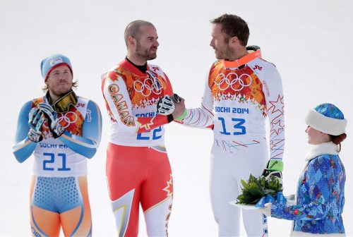 Jan Hudec during the flower ceremony in Sochi.