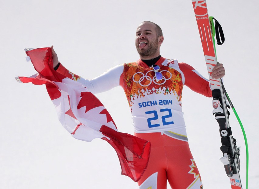 Jan Hudec celebrates in Sochi.