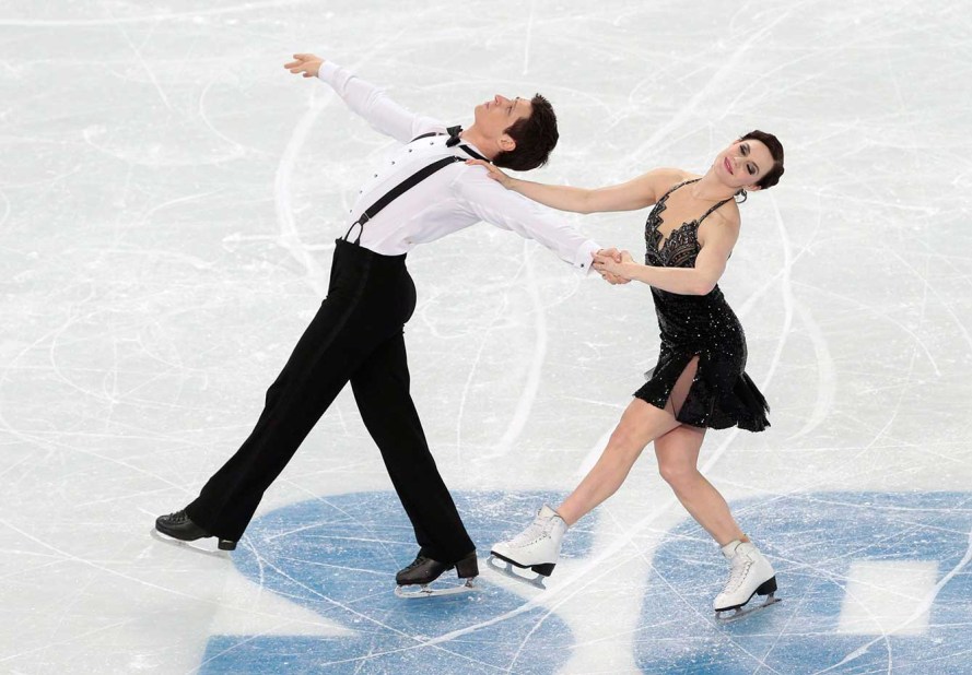 Tessa Virtue and Scott Moir during ice dance competition in Sochi.