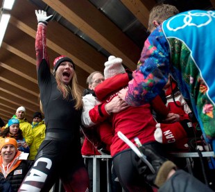 Kaillie Humphries and Heather Moyse won gold in Sochi, defending their Olympic title.