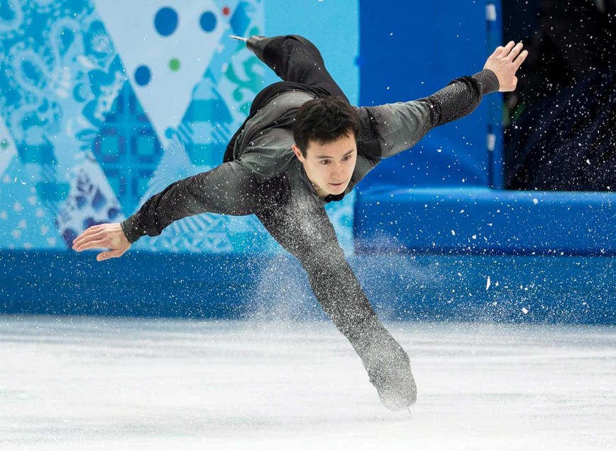 Patrick Chan performs his short program.