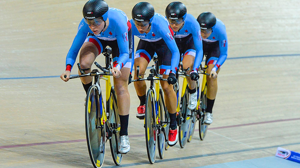 omen's Team Pursuit in Track Cycling. Photo: Rob Jones/Canadian Cyclist.