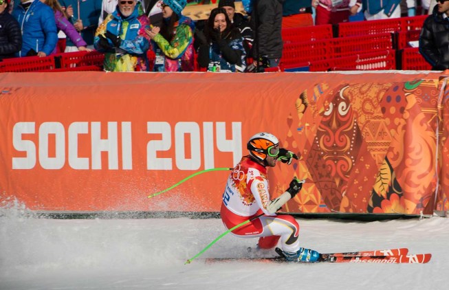 Jan Hudec tied for third in the men's super-G.