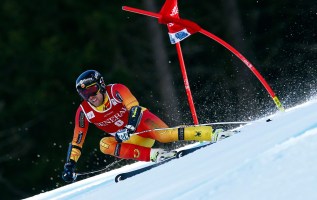 Dustin Cook competes in a super-G race in 2015