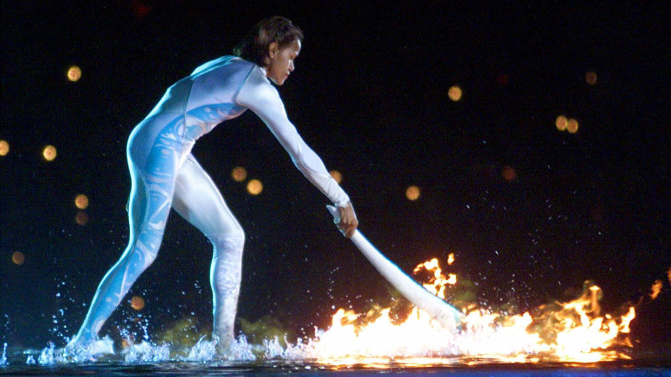 Cathy Freeman ignited the Olympic Flame before she won gold in the 400m. 