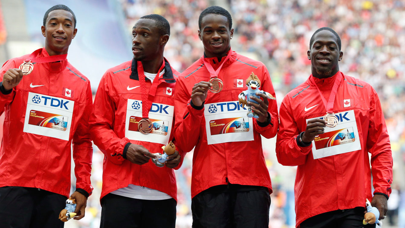Canadian sprinters get a taste of the podium at Moscow 2013, the IAAF World Athletics Championships.