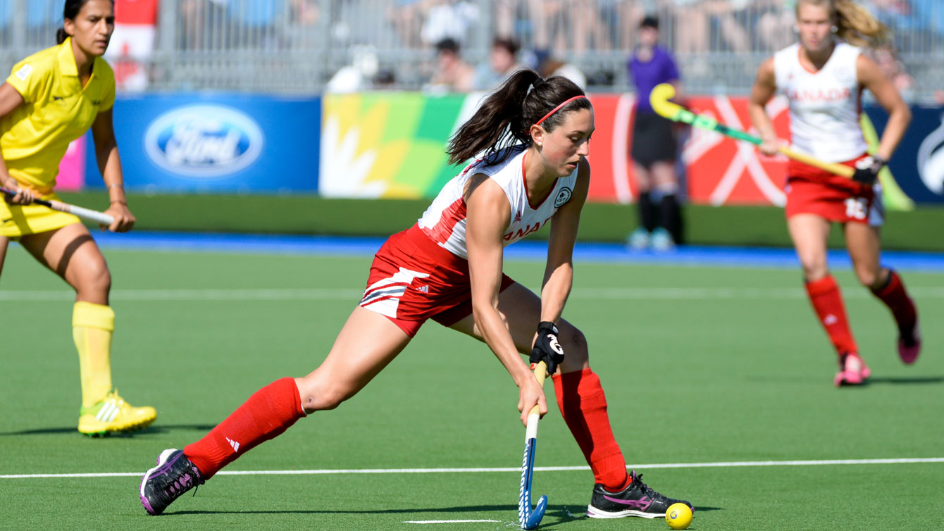Dani Hennig at the 2014 Commonwealth Games in Glasgow, Scotland. Photo by: Yan Huckendubler via Field Hockey Canada.