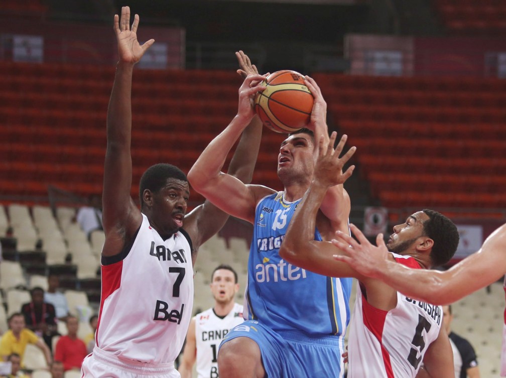 Andrew Nicholson (left) is one of a handful of players on the Toronto 2015 squad who has played in the NBA.