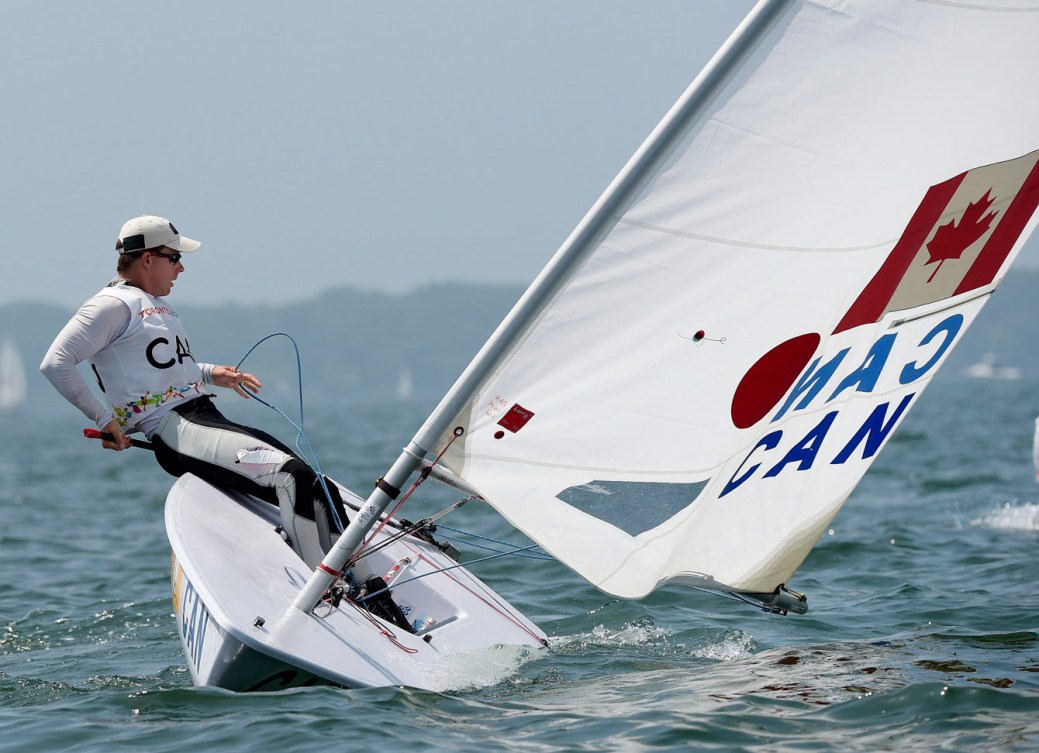 Lee Parkhill sailed his way to bronze in the men's Laser. (Photo: Canadian Press)