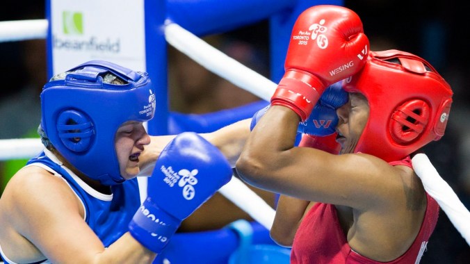 Ariane Fortin Ariane Fortin during the middle weight women's quarter finals in boxing at the Pan American Games