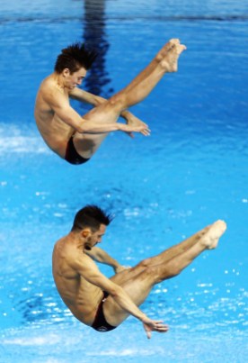 Philippe Gagne and Francois Imbeau-Dulac Philippe Gagne and Francois Imbeau-Dulac of Canada win Silver in the Men's 3m Synchro Final. Photo by Vaughn Ridley.