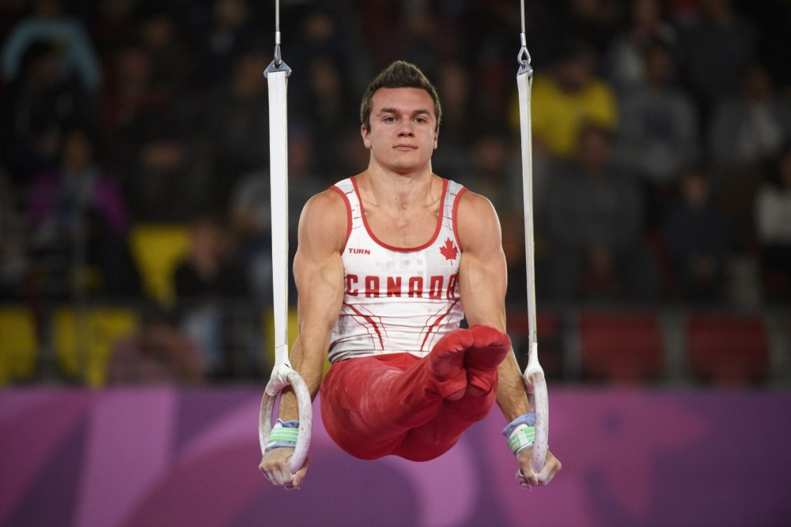 René Cournoyer during the rings event