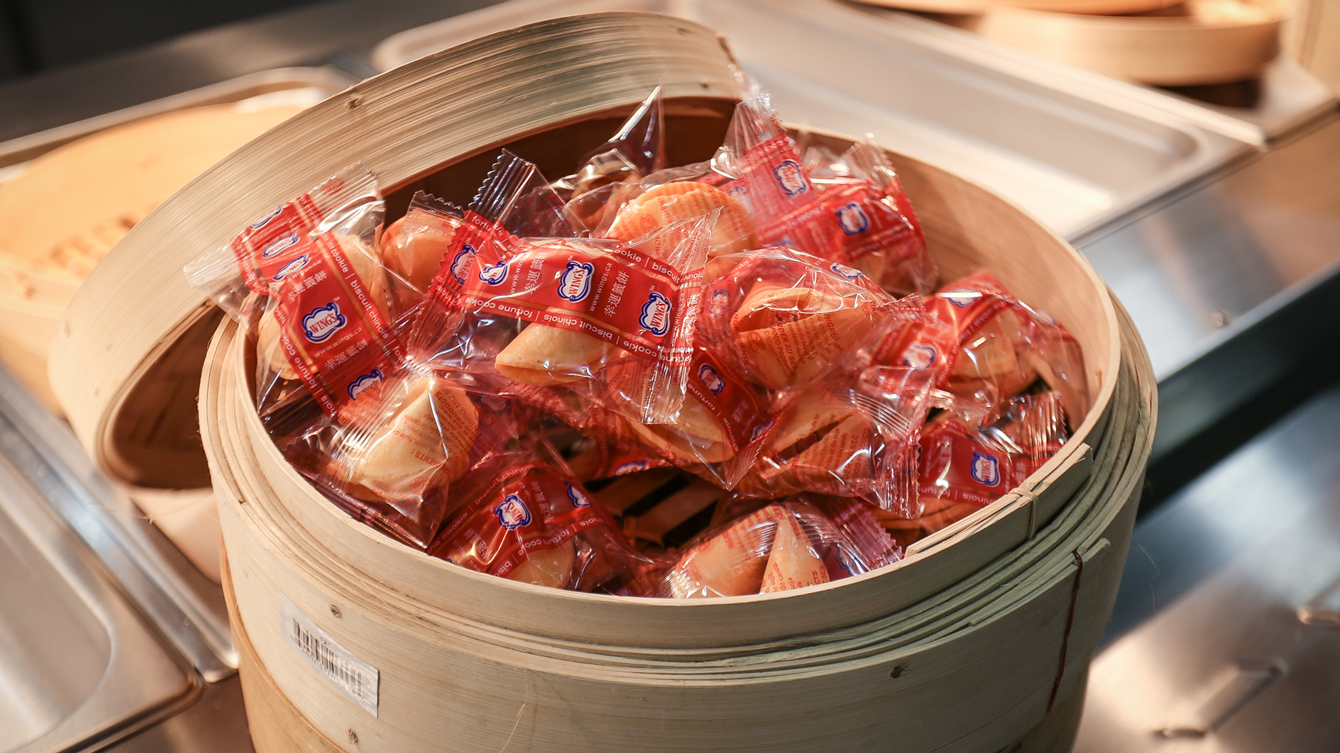 Fortune cookies at the Spadina food station (photo: Alexa Fernando)