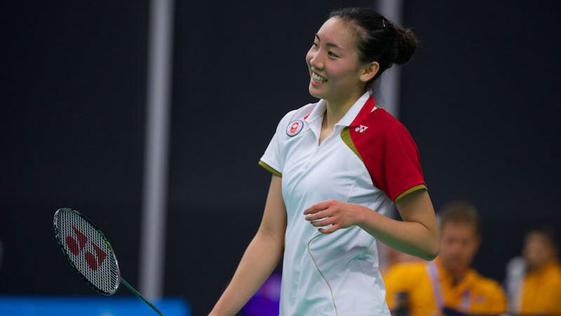 Michelle Li during Pan Am Games badminton (Photo: City of Markham).