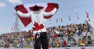 Tory Nyhaug of Canada wins the Gold Medal in Men's BMX