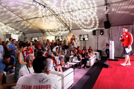 The crowd at Canada House