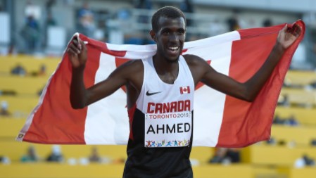 Mohammed Ahmed Mohammed Ahmed competes in the men's 10,000m race