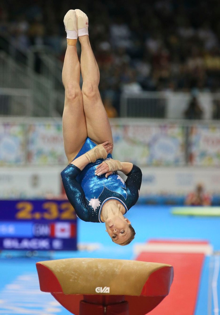 Ellie Black of Halifax jumps to the bronze medal in vault