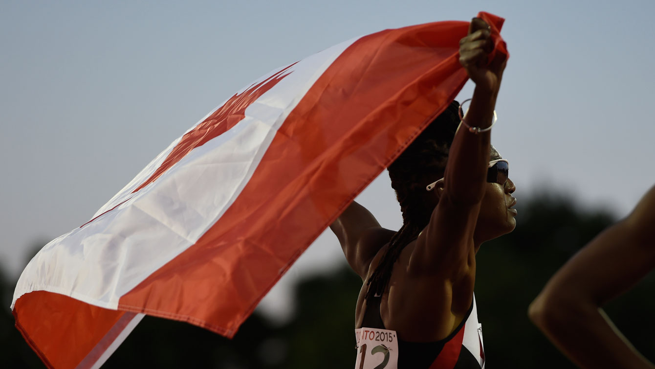 Nikkita Holder won bronze in the women's 100m hurdles.