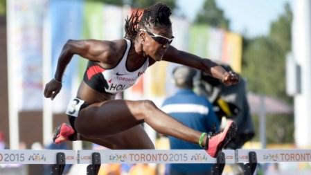 Nikkita Holder Nikkita Holder competes in the women's 100m hurdles event