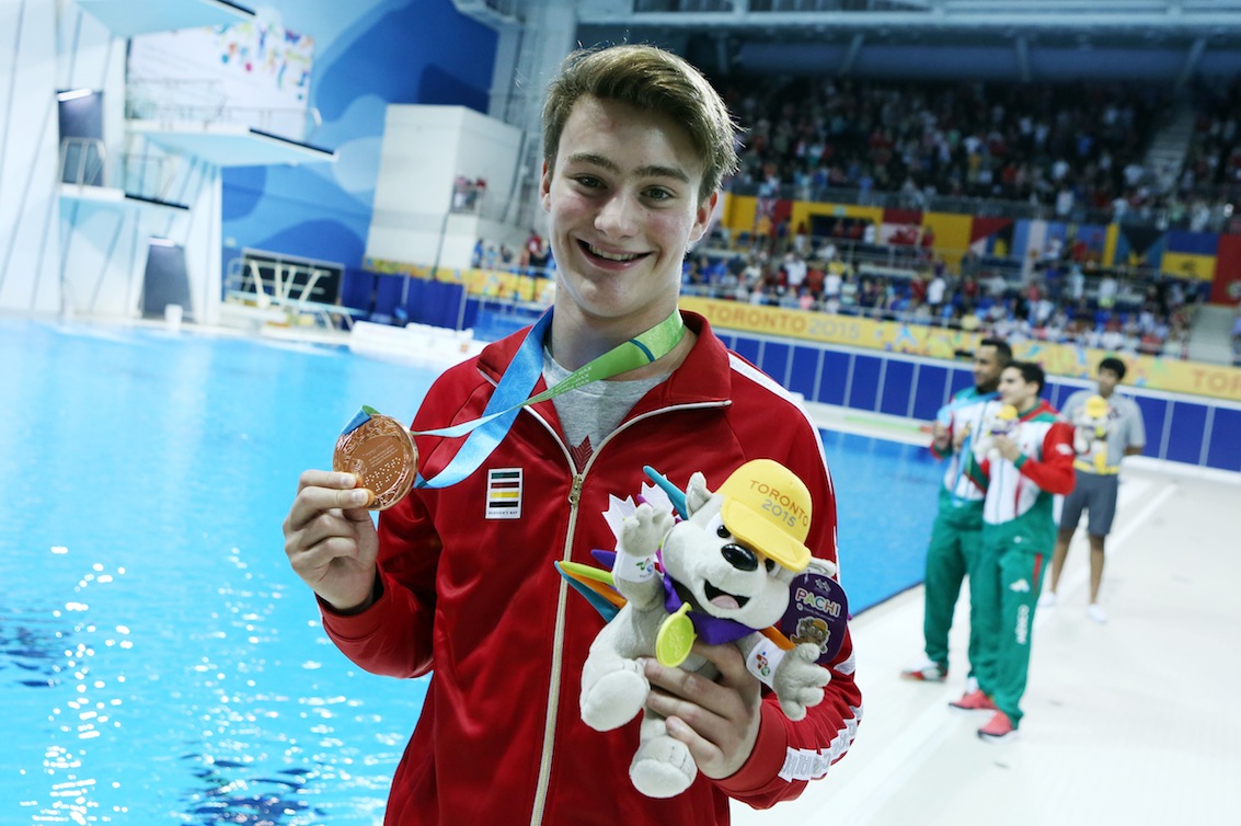 Philippe Gagné of Canada wins Bronze in the Men's 3m Springboard Final
