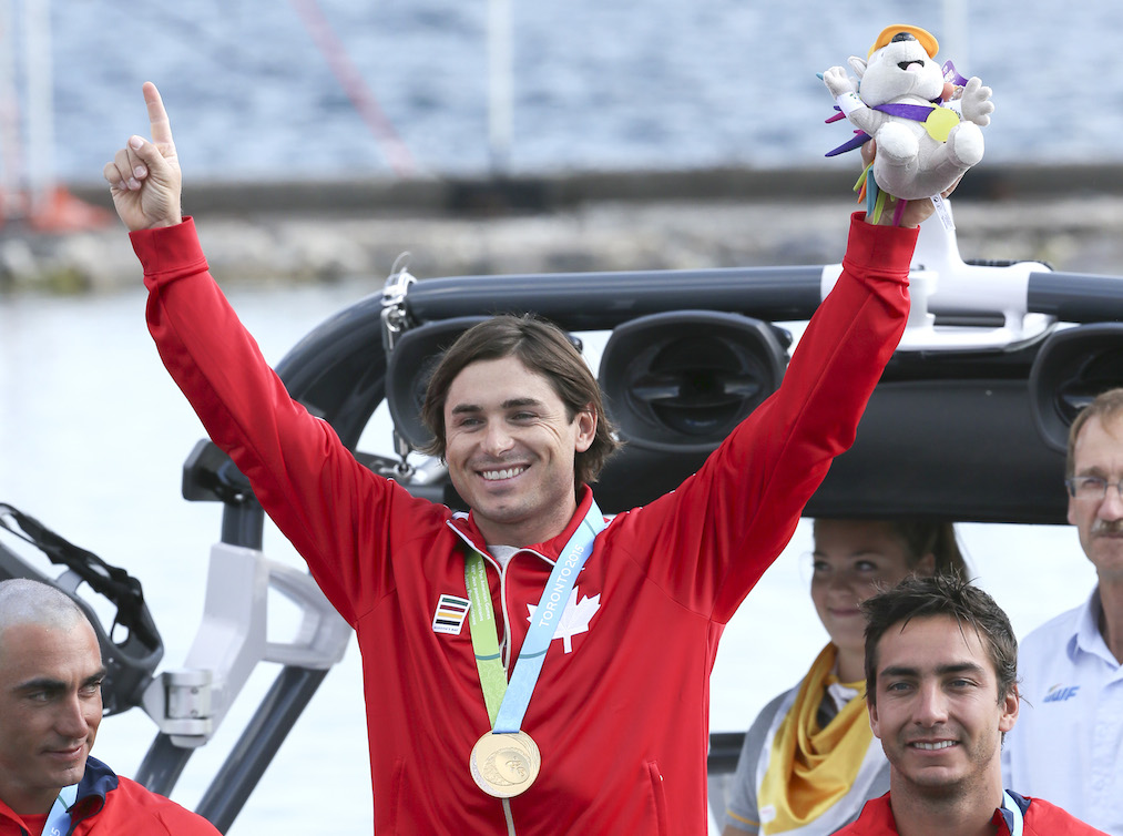 Ryan Dodd posing with his medal