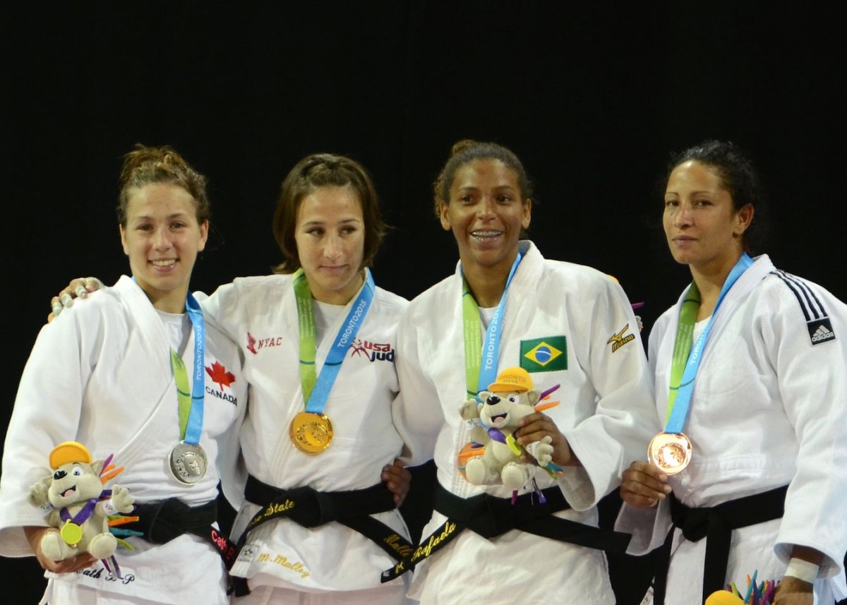 Team Canada athletes on the podium