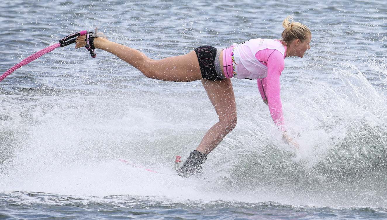 Whitney McClintock competing