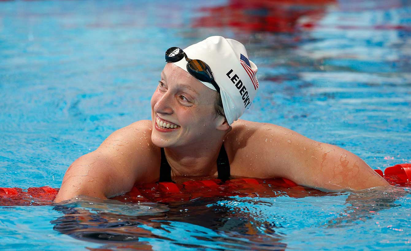 American Katie Ledecky is quickly becoming the most dominant female swimmer in the world. She won the 1500m freestyle by almost 15 seconds.
