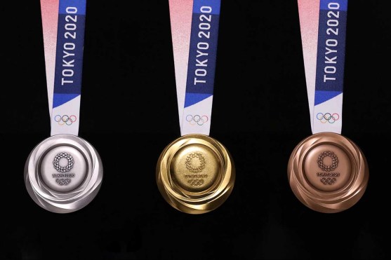 Reverse side of Tokyo 2020 medals