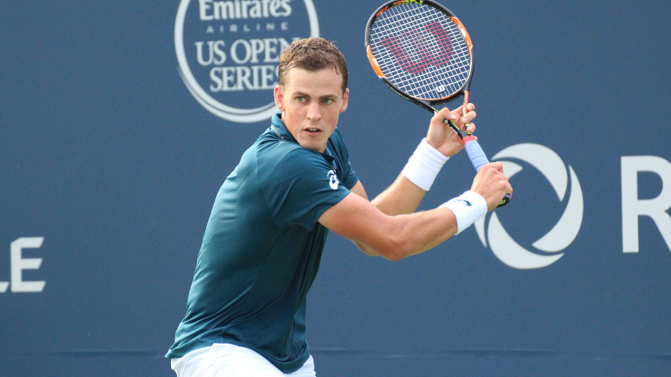 Vasek Pospisil at the 2015 Rogers Cup.