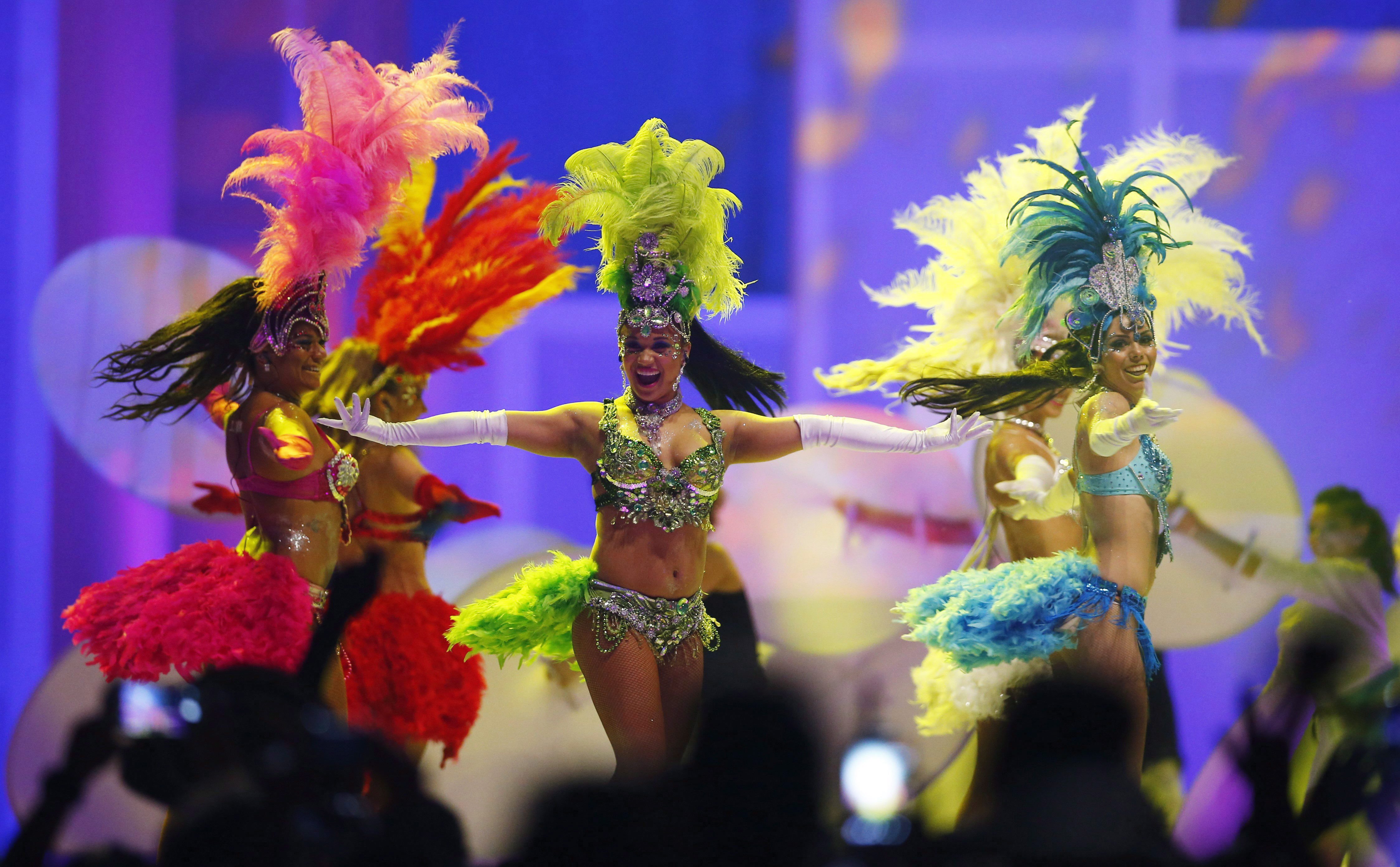 Dancers perform during the closing ceremony of the 2015 Pan Am Games