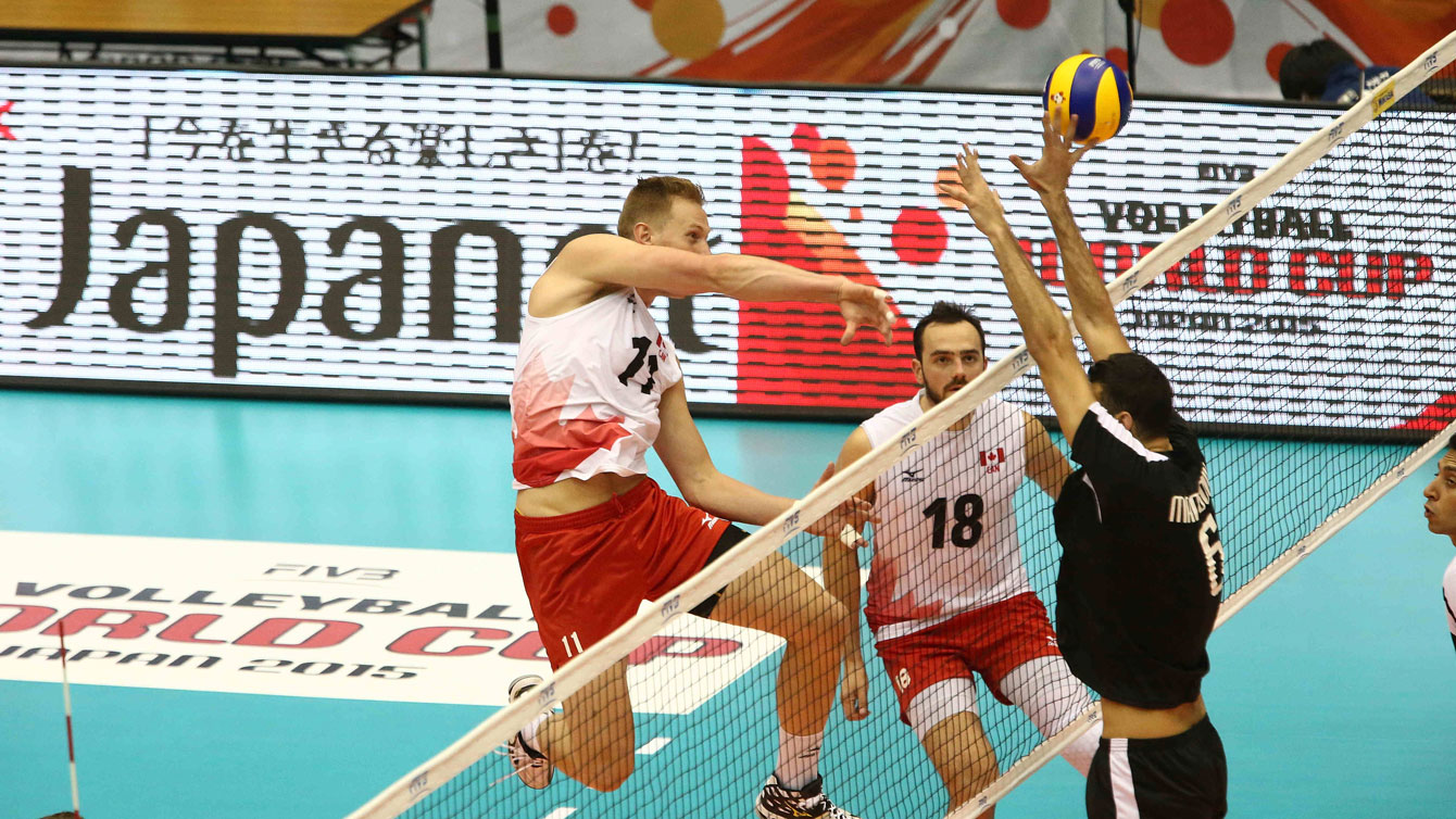 Daniel Cornelius Jansen Vandoorn goes up to spike against Egypt at the FIVB World Cup on September 9, 2015 (Photo: FIVB). 
