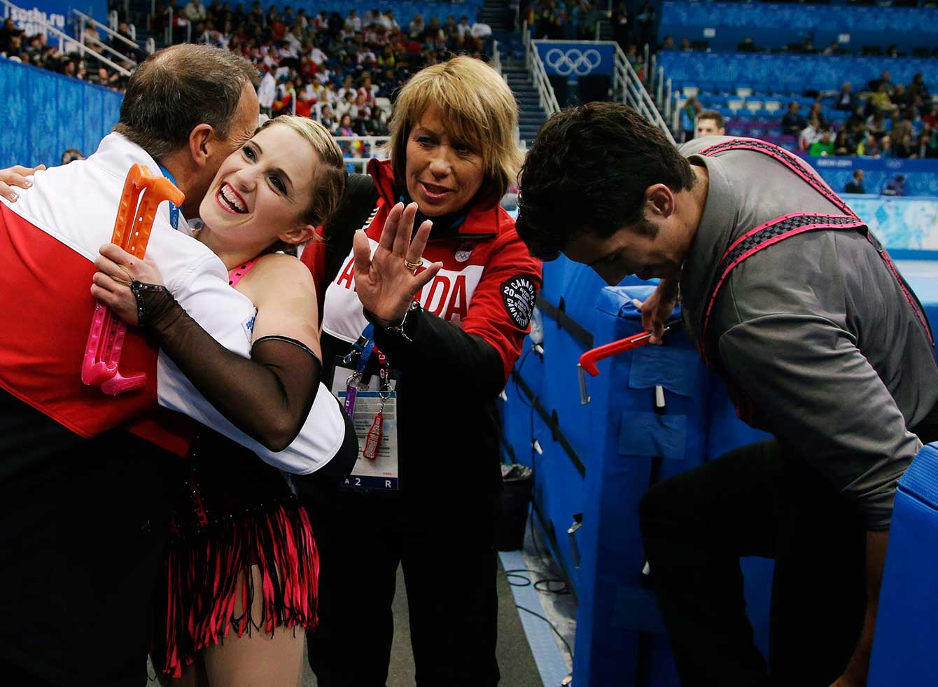 Paige Lawrence and Rudi Swiegers at Sochi 2014.