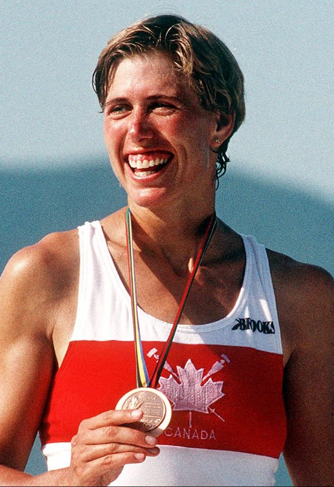 Silken Laumann after winning her Barcelona 1992 Olympic rowing bronze medal.