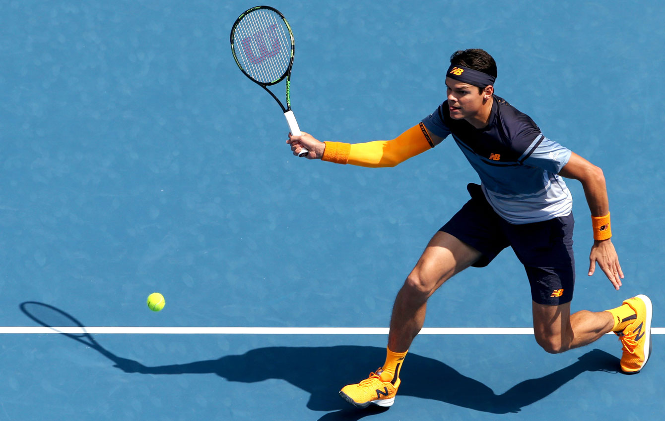 Milos Raonic at the Australian Open on January 25, 2016.