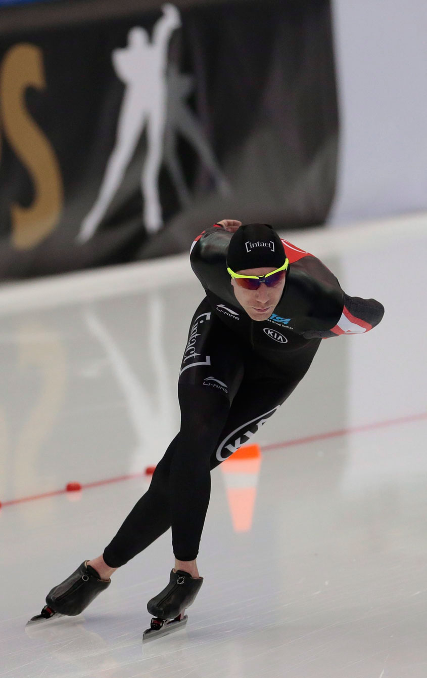 Ted competing during a race