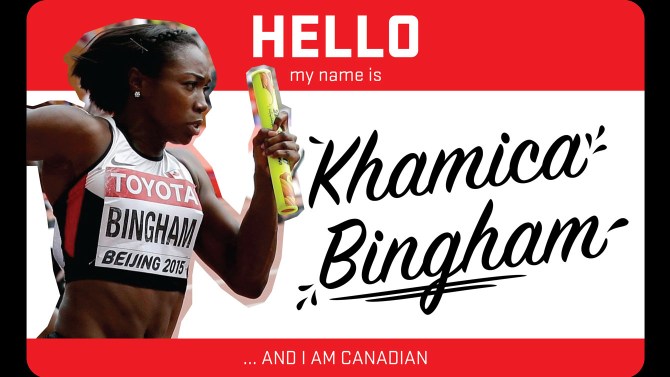 Hey, my name is Khamica Bingham and I run track