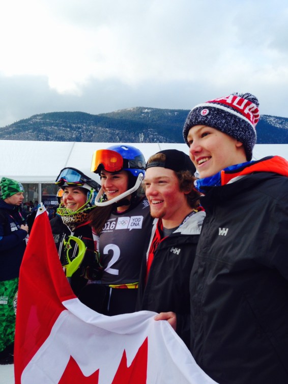 Canadian alpine skiing team at the Lillehammer 2016, Youth Olympic Games. 