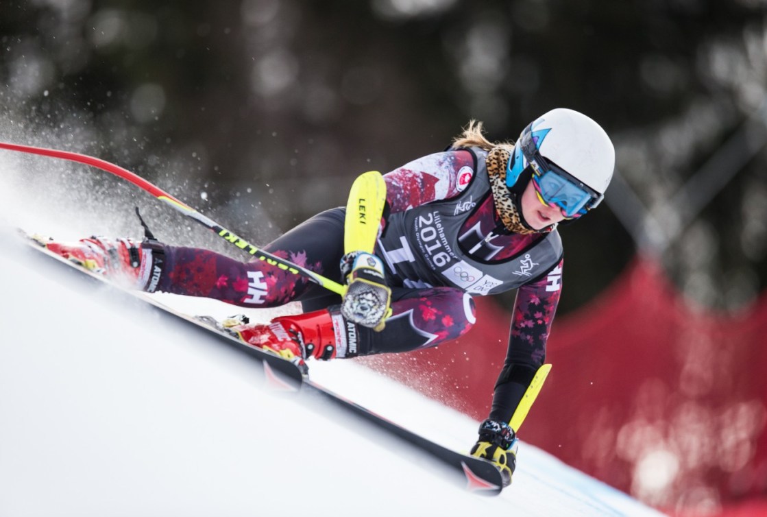 Amelia Smart -CAN Ladies Super G at Hafjell Olympic Slope during the Winter Youth Olympic Games, Lillehammer Norway, 13 February 2016. Photo: Simon Bruty Handout image supplied by YIS/IOC