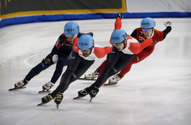 11029892 Charles Hamelin during a race