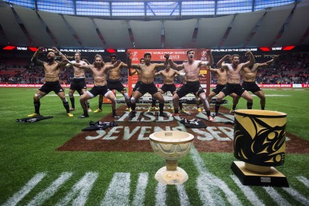 New Zealand New Zealand players perform the haka after defeating South Africa during the World Rugby Sevens Series' Canada Sevens Cup final, in Vancouver, B.C., on Sunday March 13, 2016. THE CANADIAN PRESS/Darryl Dyck