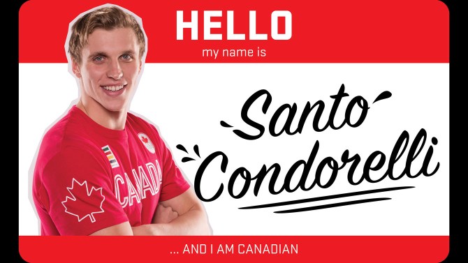 Hi, my name is Santo Condorelli and I swim
