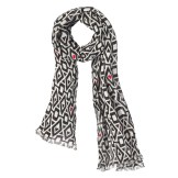 Womens Mosaic Linen Scarf, $45