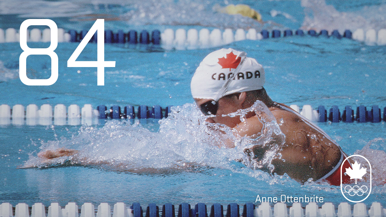 Day 84 - Anne Ottenbrite: Los Angeles 1984, swimming (gold)
