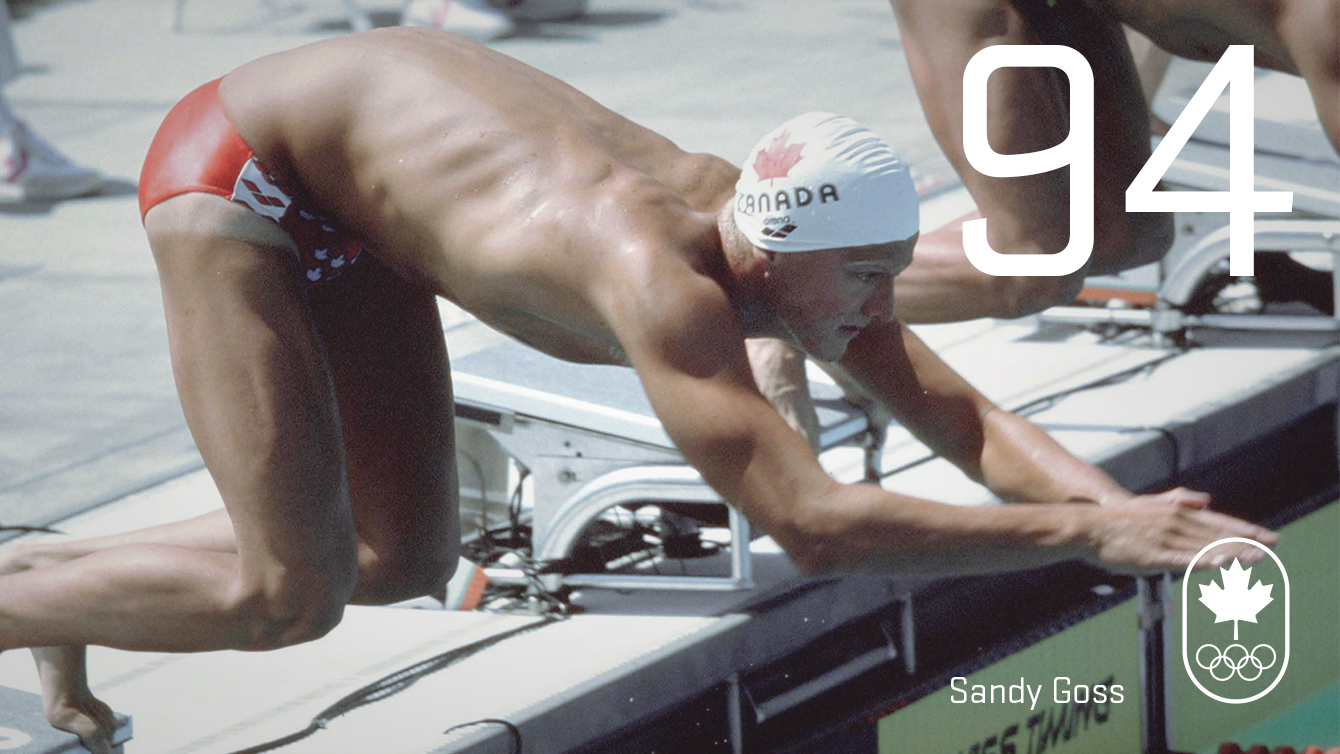Day 94 - Sandy Goss: Los Angeles 1984, swimming (silver)