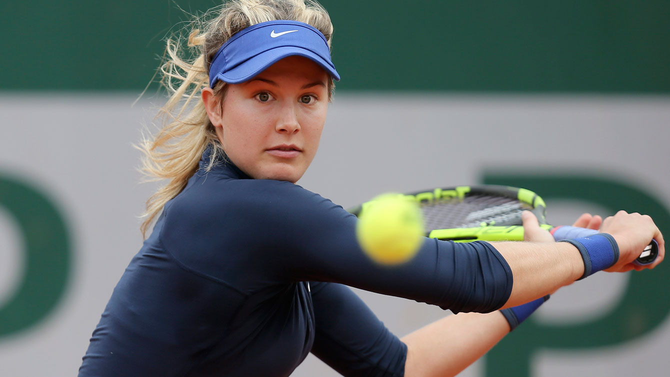 Eugenie Bouchard in the first round of the French Open on May 24, 2016.