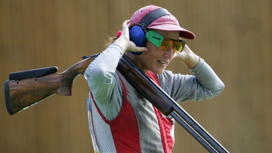 Cynthia Meyer at the Olympic Games in Athens on August 16, 2004.